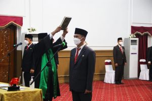 Lantik 134 Pejabat, Gubernur Rohidin Tekankan Nilai Kepedulian ASN pada Lingkungannya di masa Pandemi
