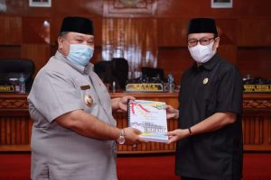 Rapat Paripurna Penyampaian Penjelasan Bupati Terhadap Raperda RPJMD Tahun 2021-2026