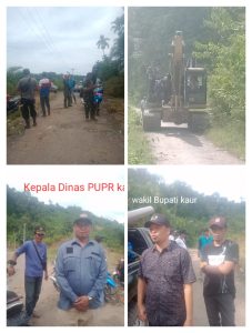 Kepala Dinas PUPR Kaur Cek Lokasi Longsor Tiga Titik di Jalan Lintas Tran Tanjung Agung