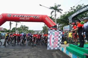 Gubernur Gowes Bareng Forkopimda pada HUT Korem 041/Gamas