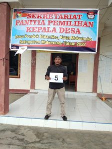 Edi S mendapat nomor urut 5 untuk maju Pilkades Desa Pondok Batu