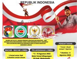 Menyambut HUT RI Yang Ke 77 Forum Media Muda Kab Mukomuko Adakan Lomba Futsal Dan Batu Domino