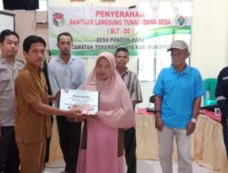 Pemdes Pondok Baru Salurkan BLT DD Tahap I Tahun 2023