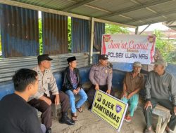 Jumat Curhat, Kanit Binmas Polsek Ujan Mas Sapa Pengendara Ojek Pengkolan