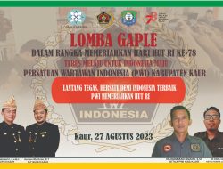 Meriahkan Dirgahayu RI ke-78 Organisasi PWI Kaur Menggelar Hiburan Lomba Domino