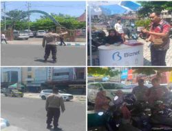 Lakukan Pengamanan Shalat Jumat di Masjid Jamik Polsek Teluk Segara Sampaikan Imbauan