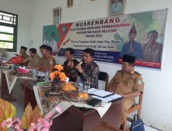 Bappeda Kaur Adakan Musrenbangcam di Kaur Selatan