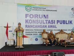 Secara Resmi Bupati Buka Forum Konsultasi Publik Rancangan Awal RPJPD Kabupaten Kepahiang 2025 -2045