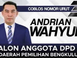 Coblos No 3 Andrian Wahyudi untuk DPD RI Dapil Bengkulu
