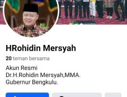 Marak Akun FB Palsu Gubernur Rohidin, Kadis Kominfotik Provinsi Bengkulu Imbau Masyarakat Jangan Tertipu