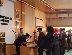 Gubernur Bengkulu Rohidin Mersyah Melantik 7 Eselon III Dinas Perpustakaan Dan Kearsipan