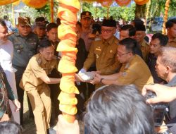 Bupati Lismidianto Letakan Batu Pertama Pembangunan Katolik Stasi Santo Beneditus
