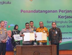 Penandatanganan Kerja Sama Bank Bengkulu – Polda terkait Jasa Layanan Perbankan