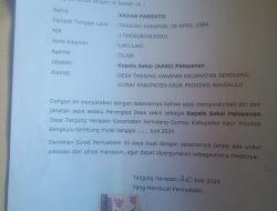 Bukan Dipecat, Perangkat Desa Tanjung Harapan Memang Mengundurkan Diri