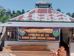 Rehab Mushola Wujud Kepedulian Program Satgas TMMD 0409/RL Terhadap Keberadaan Tempat Ibadah