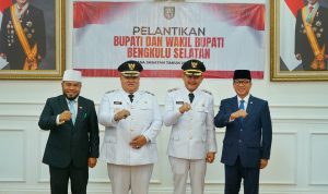 Bupati dan Wakil Bupati Bengkulu Selatan Resmi Dilantik Gubernur Bengkulu