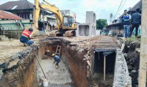 Pemasangan Box U-Ditch Jadi Tahap Krusial Pembangunan Drainase Talang Rimbo