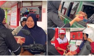 Pelayanan Prima dan Aksi Sosial, SPBU Pekalongan Bagikan Takjil di Bulan Puasa