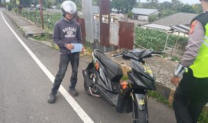 Patroli Satlantas Rejang Lebong, Sejumlah Motor Balap Liar Ditilang di Tikungan Mahi