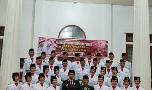 Bupati Kaur Gusril Pausi Kukuhkan Paskibraka tahun 2026